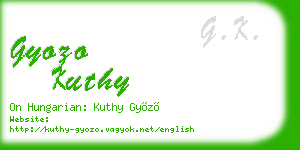 gyozo kuthy business card