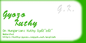 gyozo kuthy business card